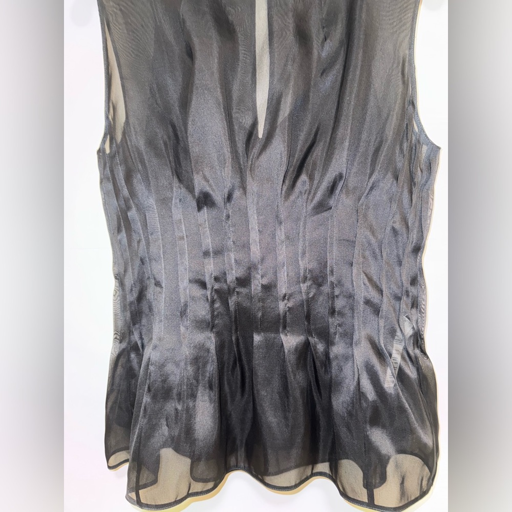 Khaite Westin Organza Top, 6, Black - Picture 12 of 17